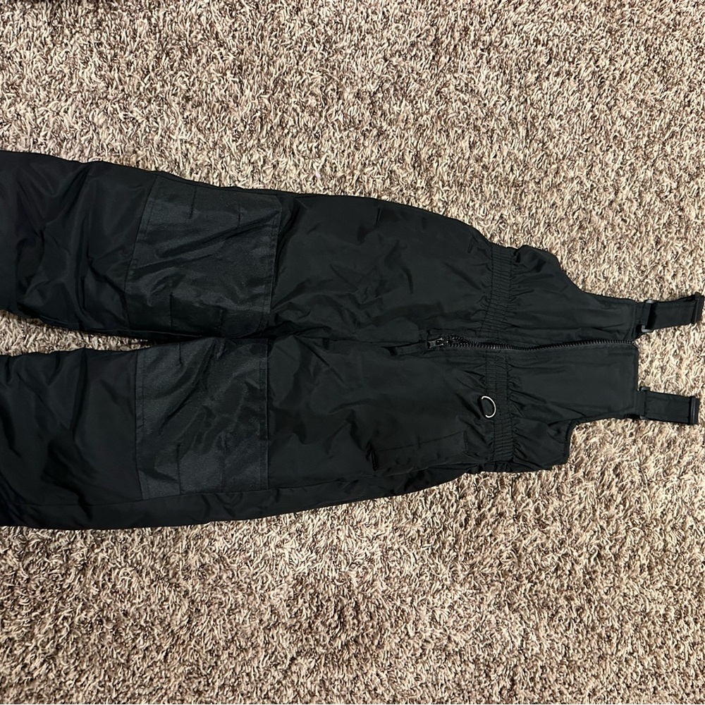 Black Snow Bib Overalls